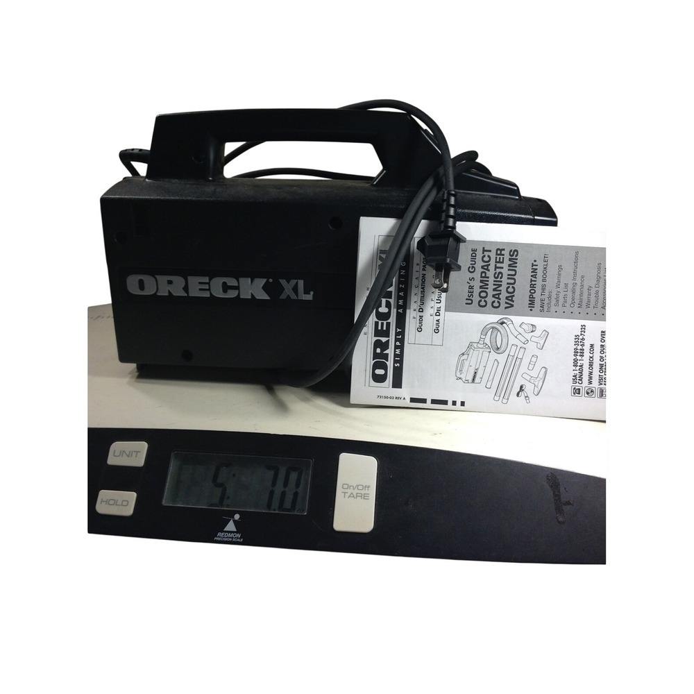 Oreck XL Compact Canister Vacuum Cleaner Black Portable Handheld